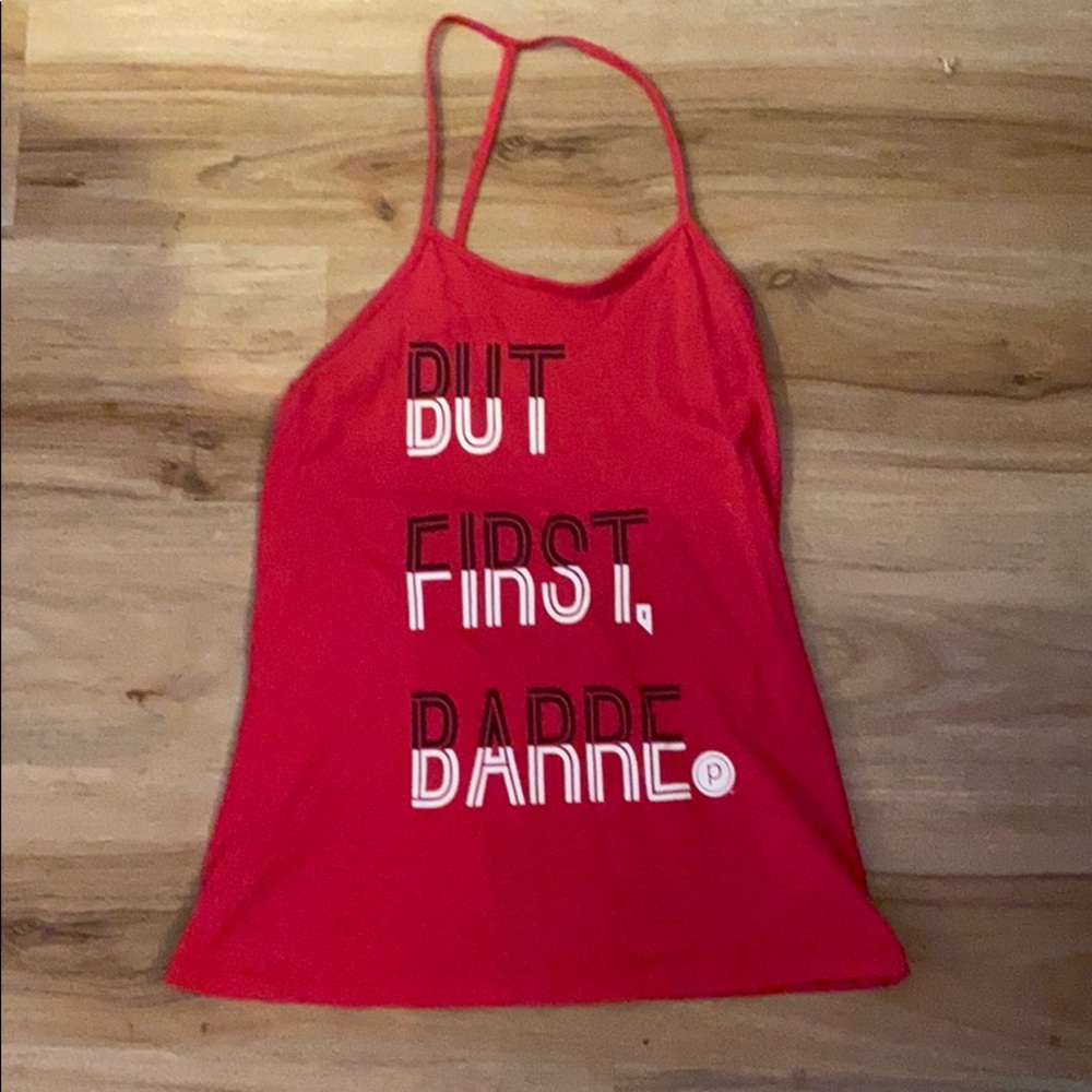 Red pure barre tank